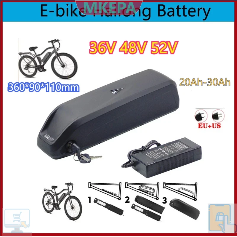 Ebike Battery 48V 20Ah Hailong - 36-48-52V – akumulator Hailong z systemem